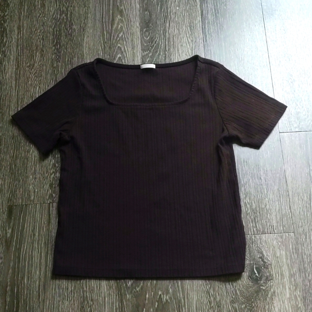 Plum color Small Square neck top